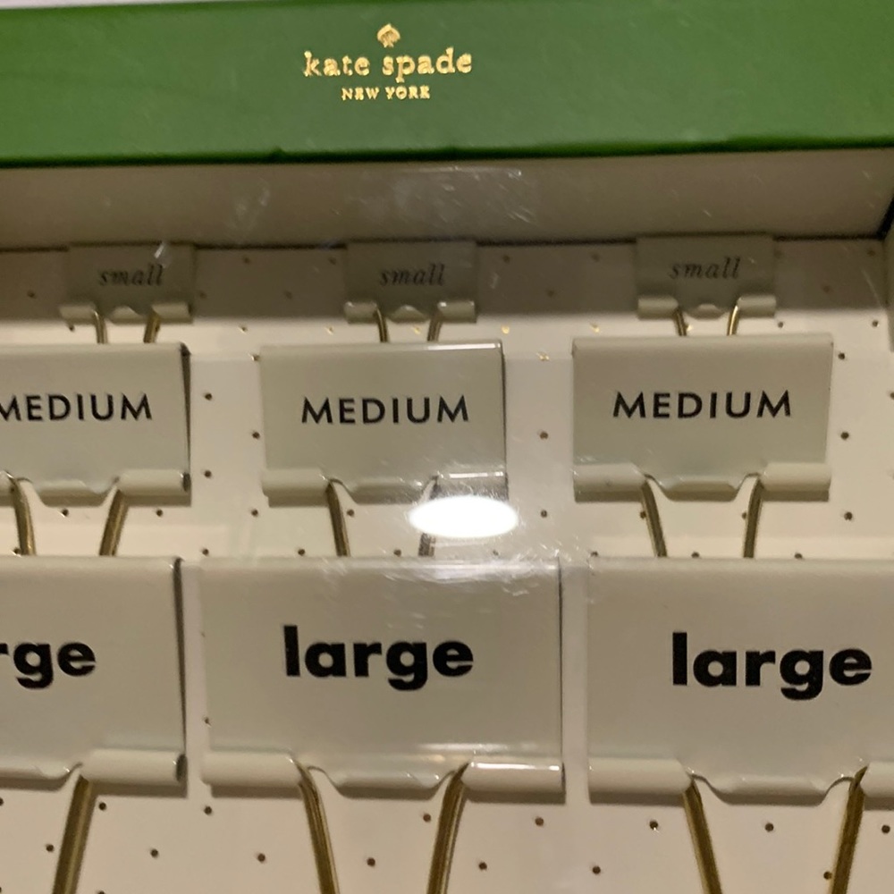 Kate Spade ♠️ Binder Clip Set - Picture 2 of 11